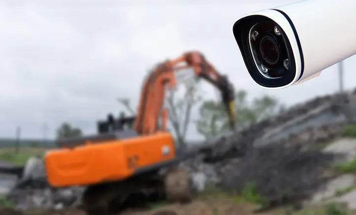 4K commercial security camera covering a Dallas construction site 4K commercial security camera covering a Dallas construction site