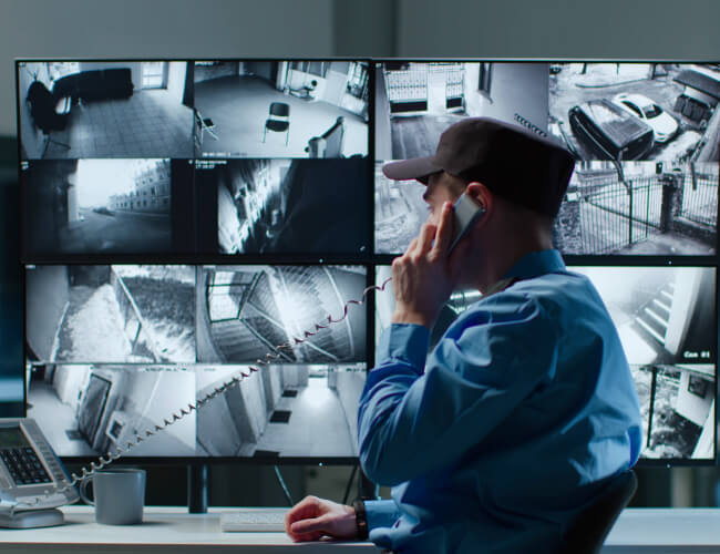 Operator confirming an event during live video monitoring, Dallas