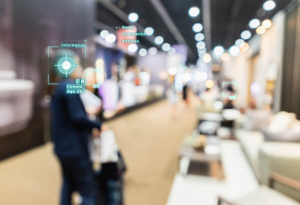 AI camera analytics detecting people at a Frisco business